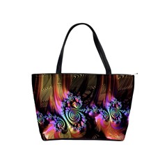 Fractal Colorful Background Shoulder Handbags by Celenk