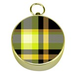 Tartan Abstract Background Pattern Textile 5 Gold Compasses Front