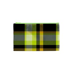 Tartan Abstract Background Pattern Textile 5 Cosmetic Bag (xs) by Celenk