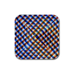 Kaleidoscope Pattern Ornament Rubber Square Coaster (4 Pack)  by Celenk