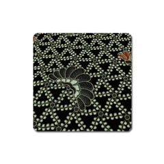 Batik Traditional Heritage Indonesia Square Magnet by Celenk