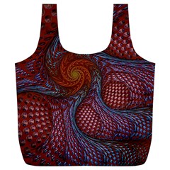 Fractal Red Fractal Art Digital Art Full Print Recycle Bags (l)  by Celenk