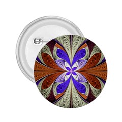 Fractal Splits Silver Gold 2 25  Buttons by Celenk