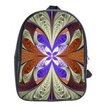 Fractal Splits Silver Gold School Bag (Large) Front