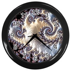 Fractal Art Design Fantasy 3d Wall Clocks (black) by Celenk