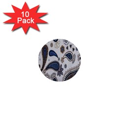 Pattern Embroidery Fabric Sew 1  Mini Buttons (10 pack) 