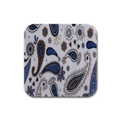 Pattern Embroidery Fabric Sew Rubber Square Coaster (4 pack) 