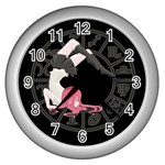 Scorpio Girl Wall Clocks (Silver)  Front