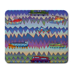 Zig Zag Boats Large Mousepads by CosmicEsoteric