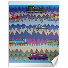 Zig Zag Boats Canvas 12  X 16   by CosmicEsoteric