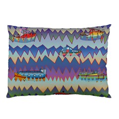 Zig Zag Boats Pillow Case by CosmicEsoteric