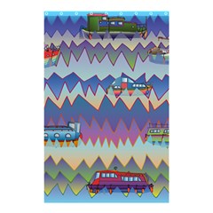 Zig Zag Boats Shower Curtain 48  X 72  (small)  by CosmicEsoteric