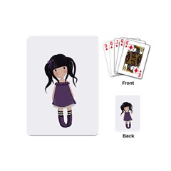 Dolly Girl In Purple Playing Cards (mini)  by Valentinaart