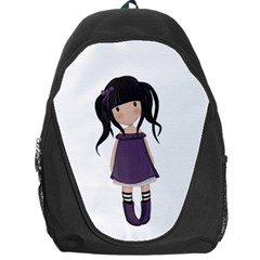 Dolly Girl In Purple Backpack Bag by Valentinaart