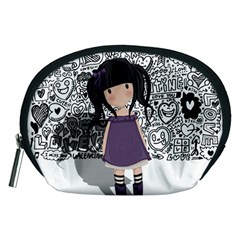 Dolly Girl In Purple Accessory Pouches (medium)  by Valentinaart