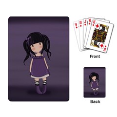 Dolly Girl In Purple Playing Card by Valentinaart