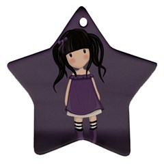 Dolly Girl In Purple Star Ornament (two Sides) by Valentinaart