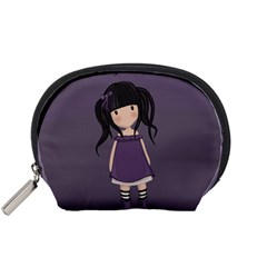 Dolly Girl In Purple Accessory Pouches (small)  by Valentinaart