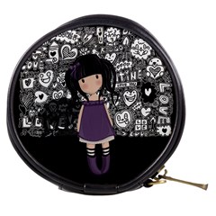 Dolly Girl In Purple Mini Makeup Bags by Valentinaart