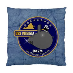 Uss Virginia (ssn 774) Crest Standard Cushion Case (two Sides) by Bigfootshirtshop