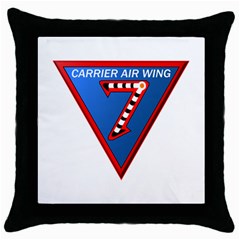 Carrier Air Wing Seven Black Throw Pillow Case by Bigfootshirtshop