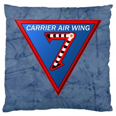 Carrier Air Wing Seven  Large Cushion Case (one Side) by Bigfootshirtshop