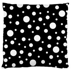 White On Black Polka Dot Pattern Standard Flano Cushion Case (one Side) by LoolyElzayat