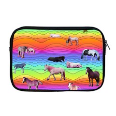 Horses In Rainbow Apple Macbook Pro 17  Zipper Case