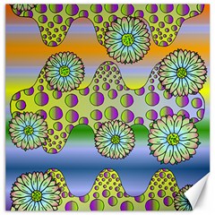 Amoeba Flowers Canvas 12  X 12   by CosmicEsoteric
