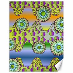 Amoeba Flowers Canvas 18  X 24   by CosmicEsoteric