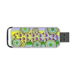 Amoeba Flowers Portable Usb Flash (two Sides)