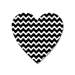 Wave Pattern Wavy Halftone Heart Magnet by Celenk