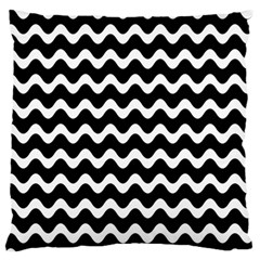 Wave Pattern Wavy Halftone Large Flano Cushion Case (two Sides) by Celenk
