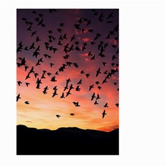 Sunset Dusk Silhouette Sky Birds Large Garden Flag (two Sides) by Celenk