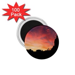 Sunset Silhouette Sun Sky Evening 1 75  Magnets (100 Pack)  by Celenk