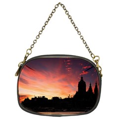 Sunset Silhouette Sun Sky Evening Chain Purses (one Side)  by Celenk