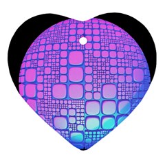 Sphere 3d Futuristic Geometric Heart Ornament (two Sides) by Celenk