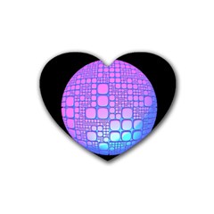 Sphere 3d Futuristic Geometric Heart Coaster (4 Pack)  by Celenk