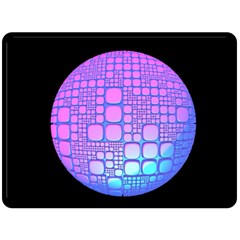 Sphere 3d Futuristic Geometric Fleece Blanket (large)  by Celenk