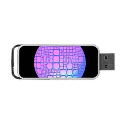 Sphere 3d Futuristic Geometric Portable Usb Flash (one Side) by Celenk