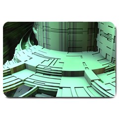 Futuristic Urban Architecture Large Doormat  by Celenk