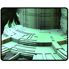 Futuristic Urban Architecture Fleece Blanket (medium)  by Celenk