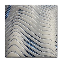 Aqua Building Wave Tile Coasters by Celenk