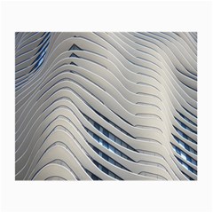 Aqua Building Wave Small Glasses Cloth (2-side) by Celenk