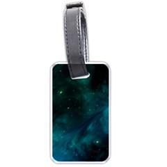 Green Space All Universe Cosmos Galaxy Luggage Tags (one Side)  by Celenk