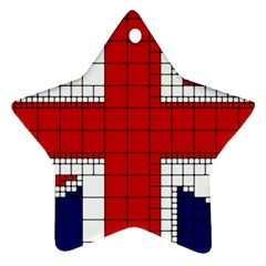 Union Jack Flag Uk Patriotic Ornament (star)