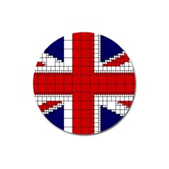 Union Jack Flag Uk Patriotic Magnet 3  (Round)