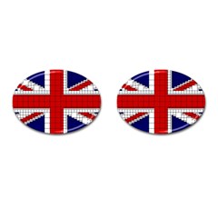 Union Jack Flag Uk Patriotic Cufflinks (Oval)