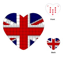 Union Jack Flag Uk Patriotic Playing Cards (heart)  by Celenk