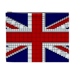 Union Jack Flag Uk Patriotic Cosmetic Bag (xl) by Celenk